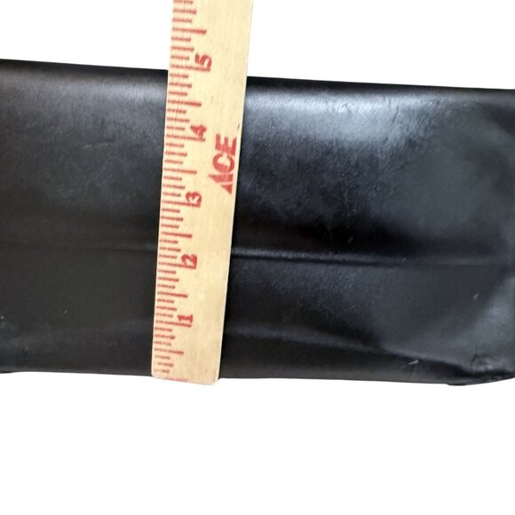 Francesco Biasia Women's Sling Bag Black Flap Glossy Leather Made in Italy Purse - Picture 4 of 11